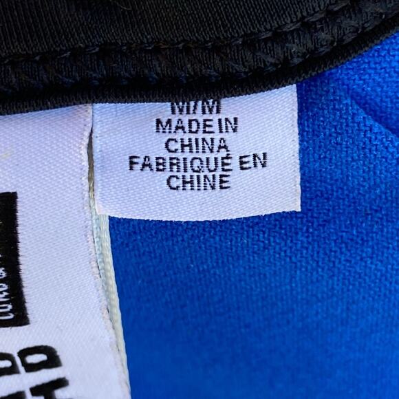 Design Lab Lord & Taylor Blue & Black Triangle Bikini Top Size Medium - Picture 5 of 7